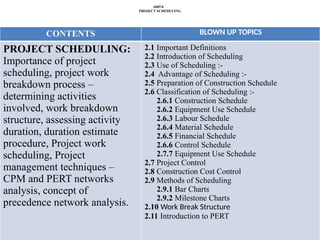 Project Scheduling Intro Project planning and construction management UNIT- 2.pptx