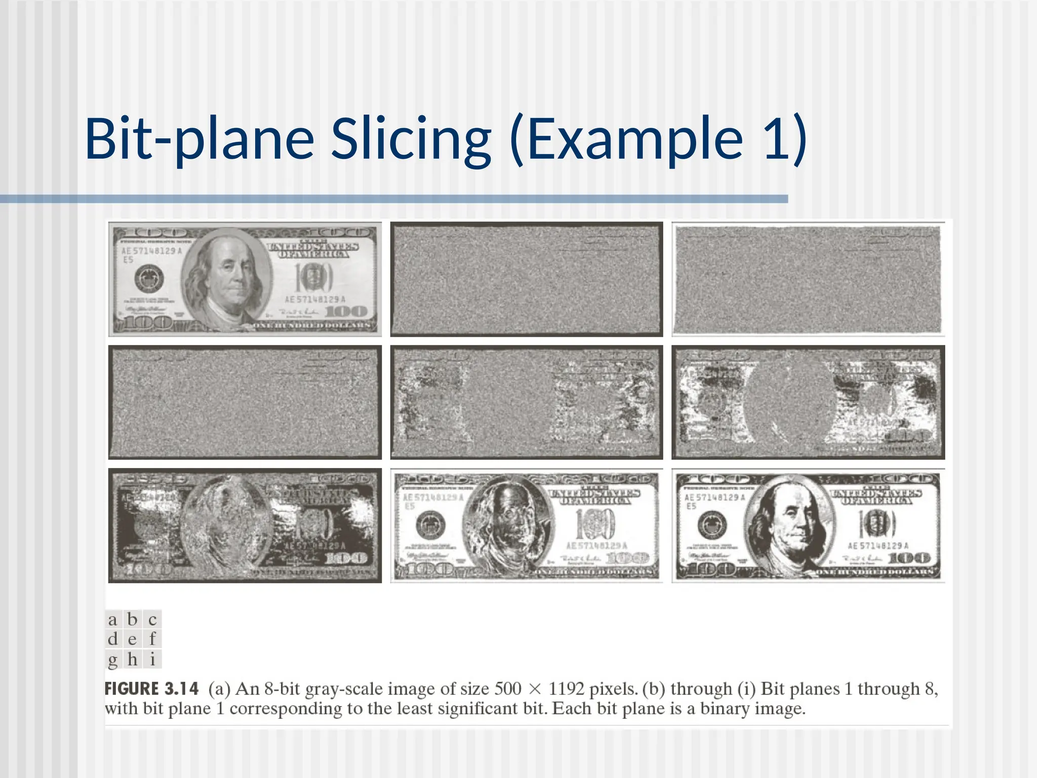 Bit-plane Slicing (Example 1) 
