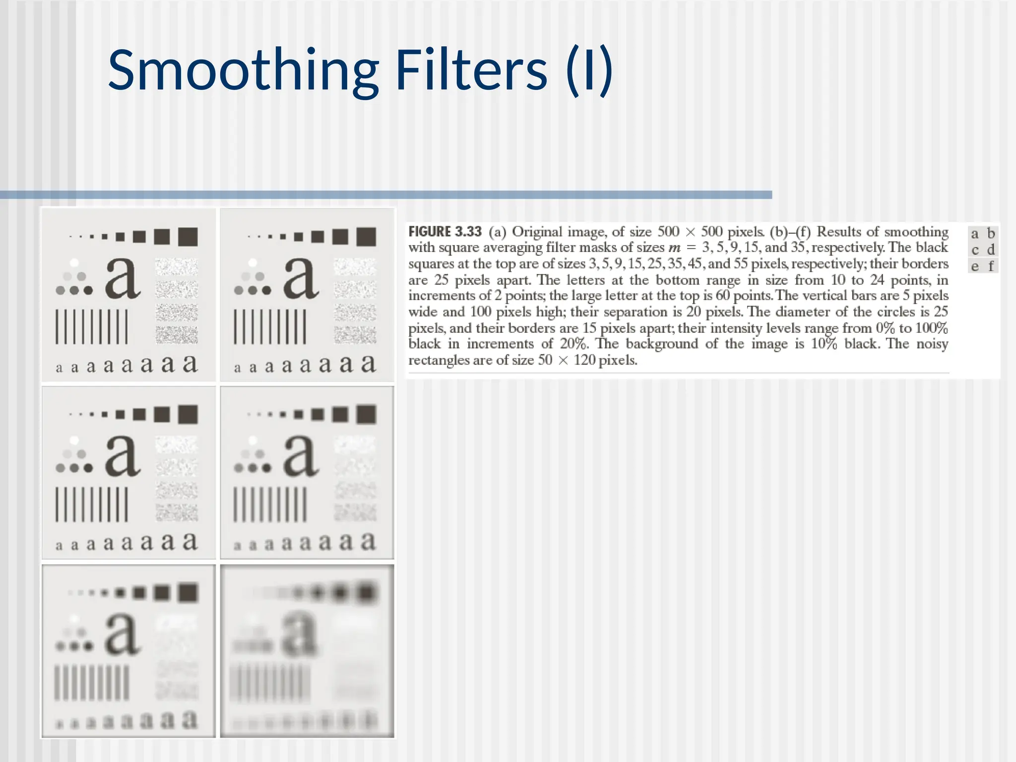 Smoothing Filters (I) 