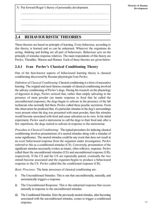 Theories of Human- Development - Unit 4 | PDF