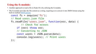 FULL STACK DEVELOPMENT UNIT TWO NOTES IN PPT | PPTX