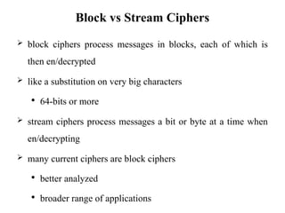 Block Ciphers Data Encryption Advanced Encryption | PPTX