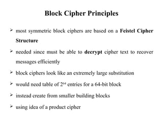Block Ciphers Data Encryption Advanced Encryption | PPTX