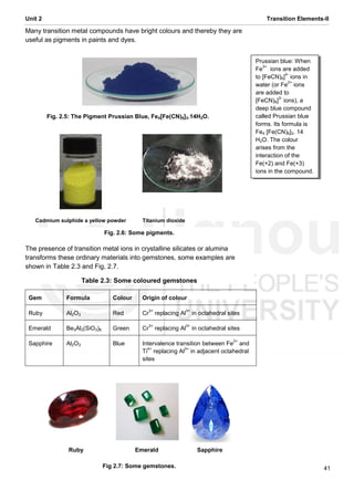 Unit-2 Transition elements and its properties | PDF