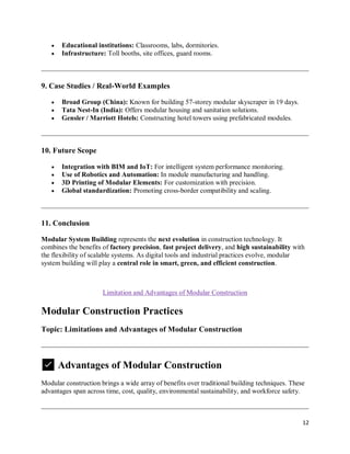 Construction Methods and Techniques-Modular Construction | PDF