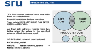 DATA BASE DESIGN AND INTRODUCATION TO MYSQL. | PDF