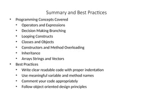 PROGRAMMING FUNDAMENTALS IN JAVA UNIT-2.pptx