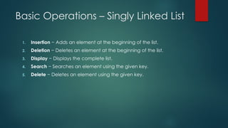 UNIT 2 :-- Linear Data Structures in DSA | PPTX