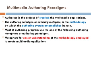 Multimedia system: Authoring system/Software tools | PPT