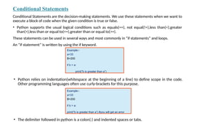 Comprehensive Guide to Conditional Statements and Loops in Python ...