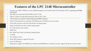 Comprehensive Guide to LPC2148 Microcontroller Features and Interfacing ...