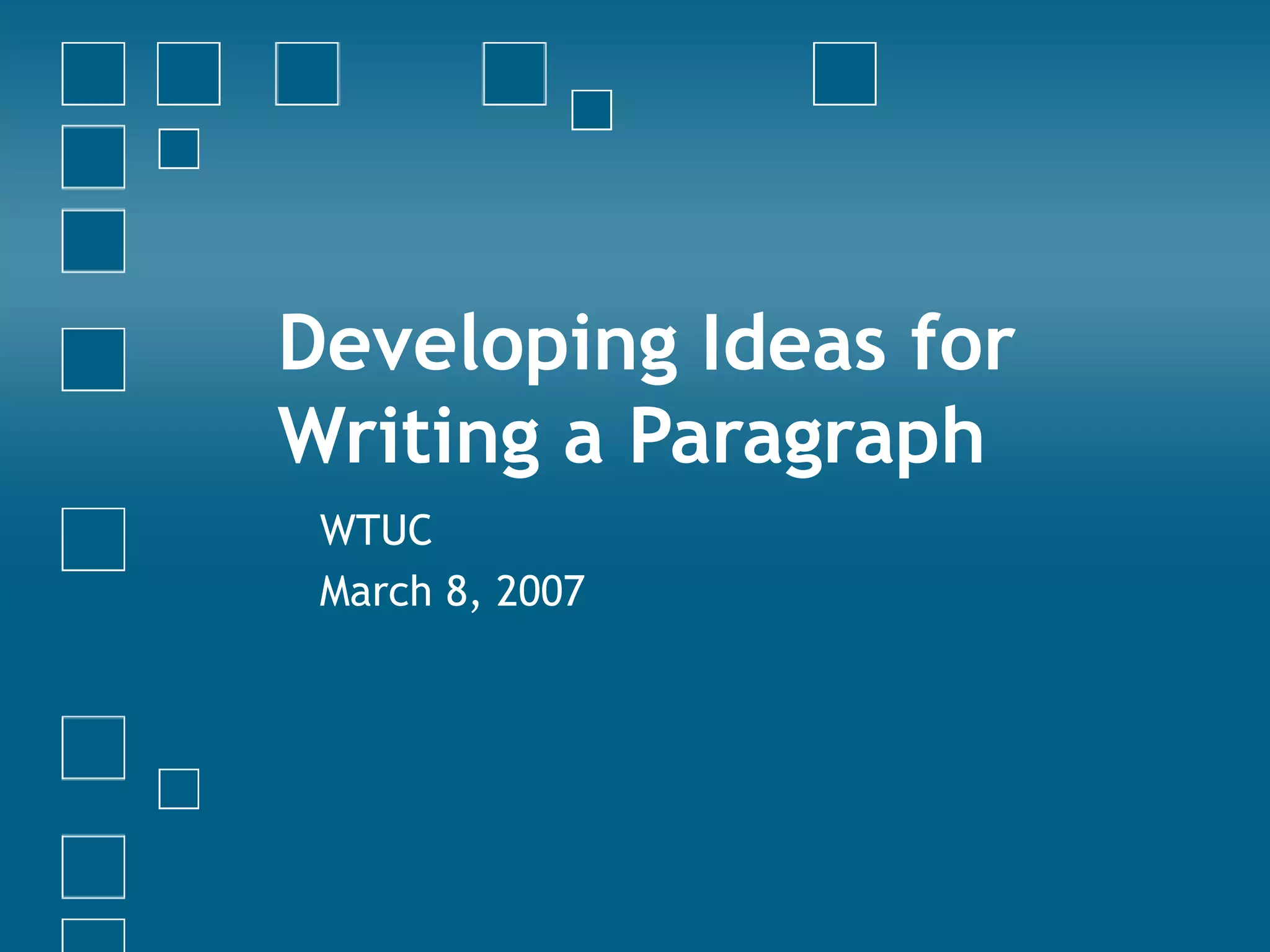Unit 2 Basic Writing | PPT