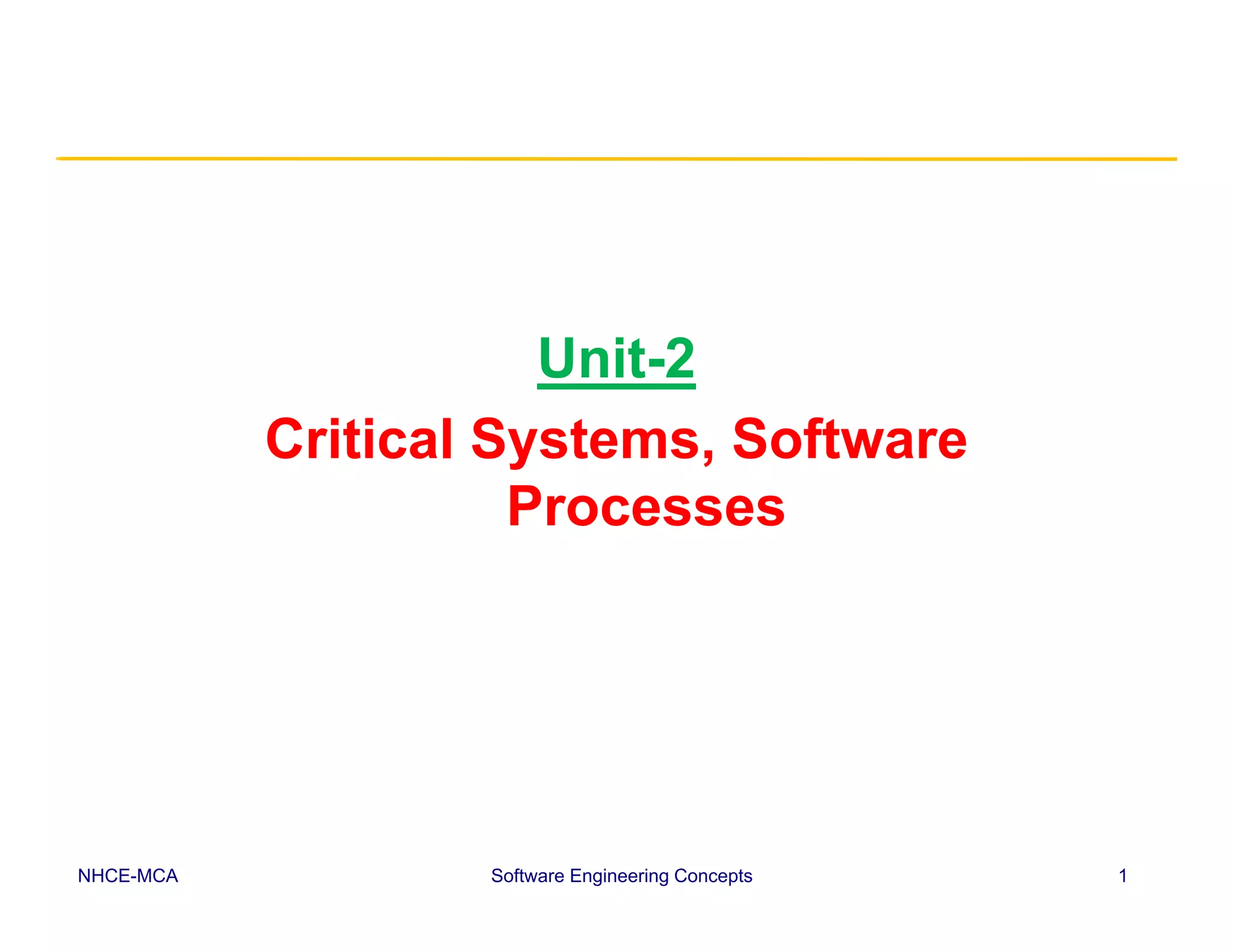 Unit 2-software development process notes | PDF