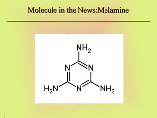 1
3
Molecule in the News:Melamine
Molecule in the News:Melamine
 