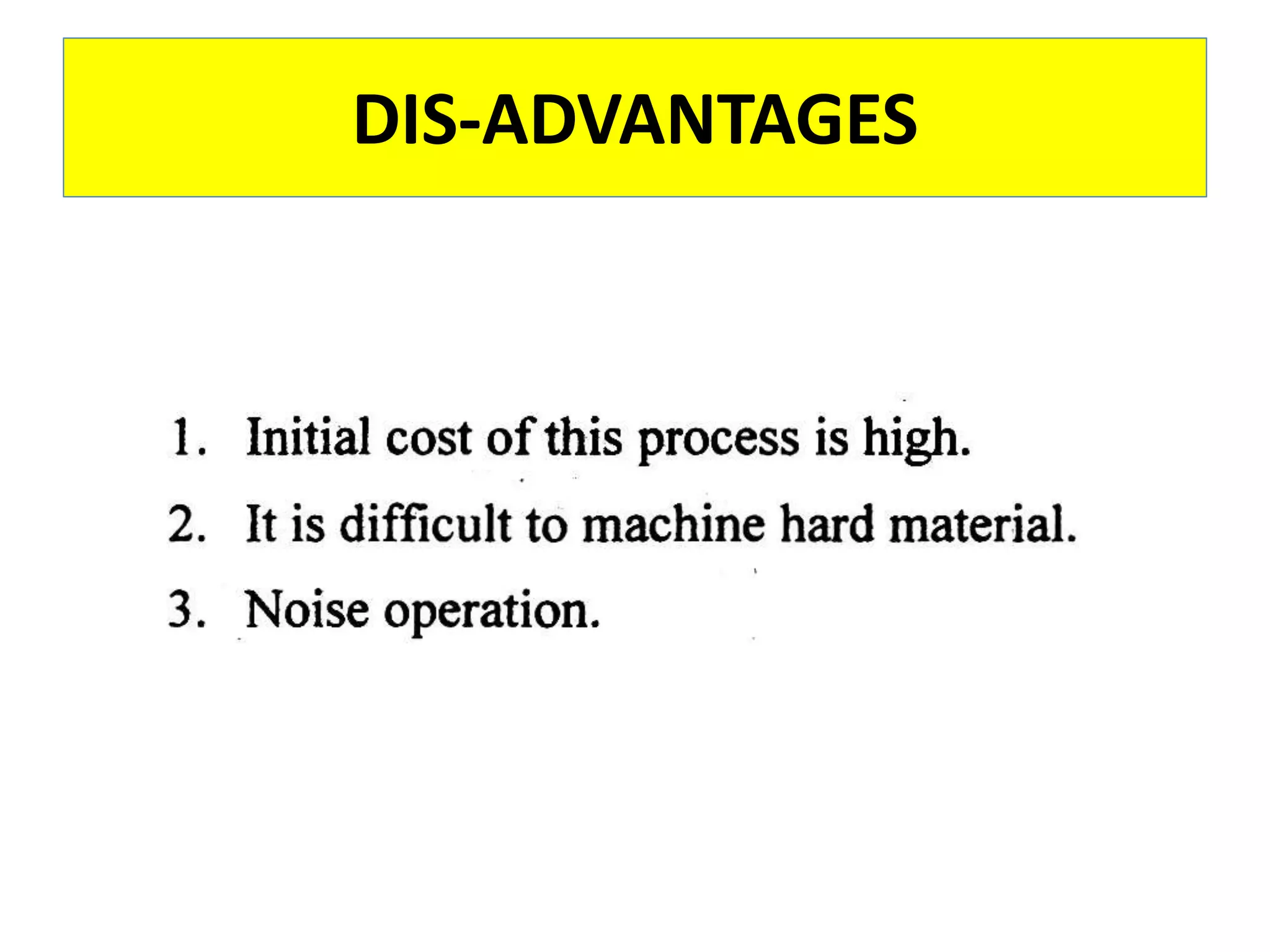 DIS-ADVANTAGES
 