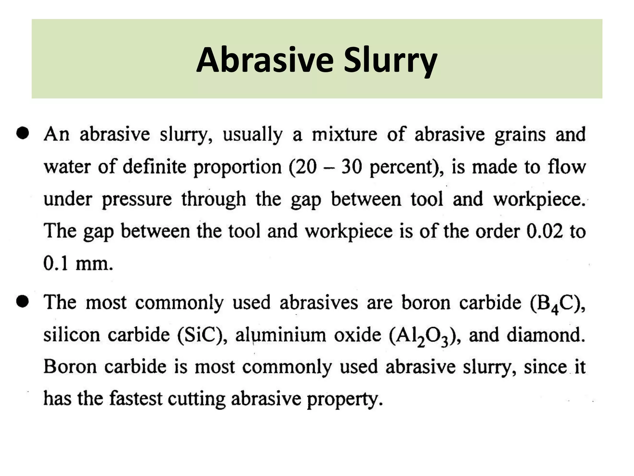 Abrasive Slurry
 