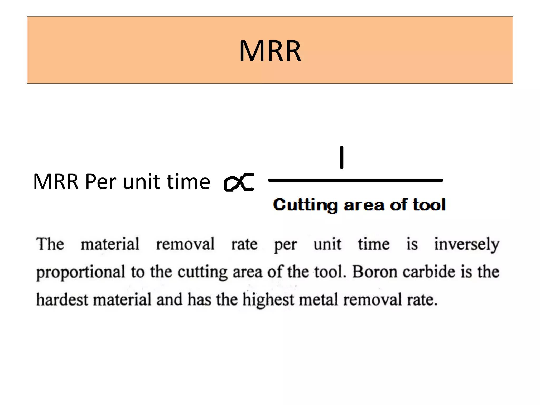 MRR
MRR Per unit time
 