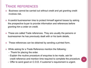 Credit Reference Vs Character Reference Unit.3.1.1.credit letters.1 | PPTX