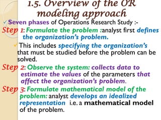 Unit.1 . introduction to oprational research | PDF