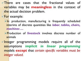 Unit.4.integer programming | PPT image.