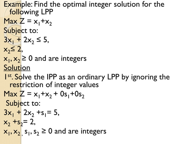 Unit.4.integer programming | PPT