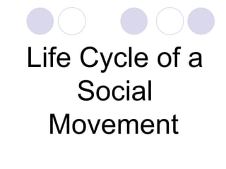 Life Cycle of a Social Movement   