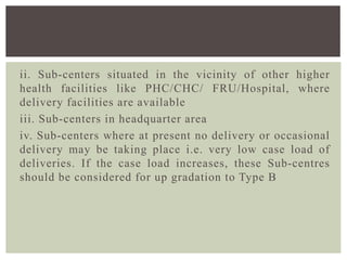 SUB CENTER, PRIMARY HEALTH CENTER, COMMUNITY HEALTH CENTER | PPTX