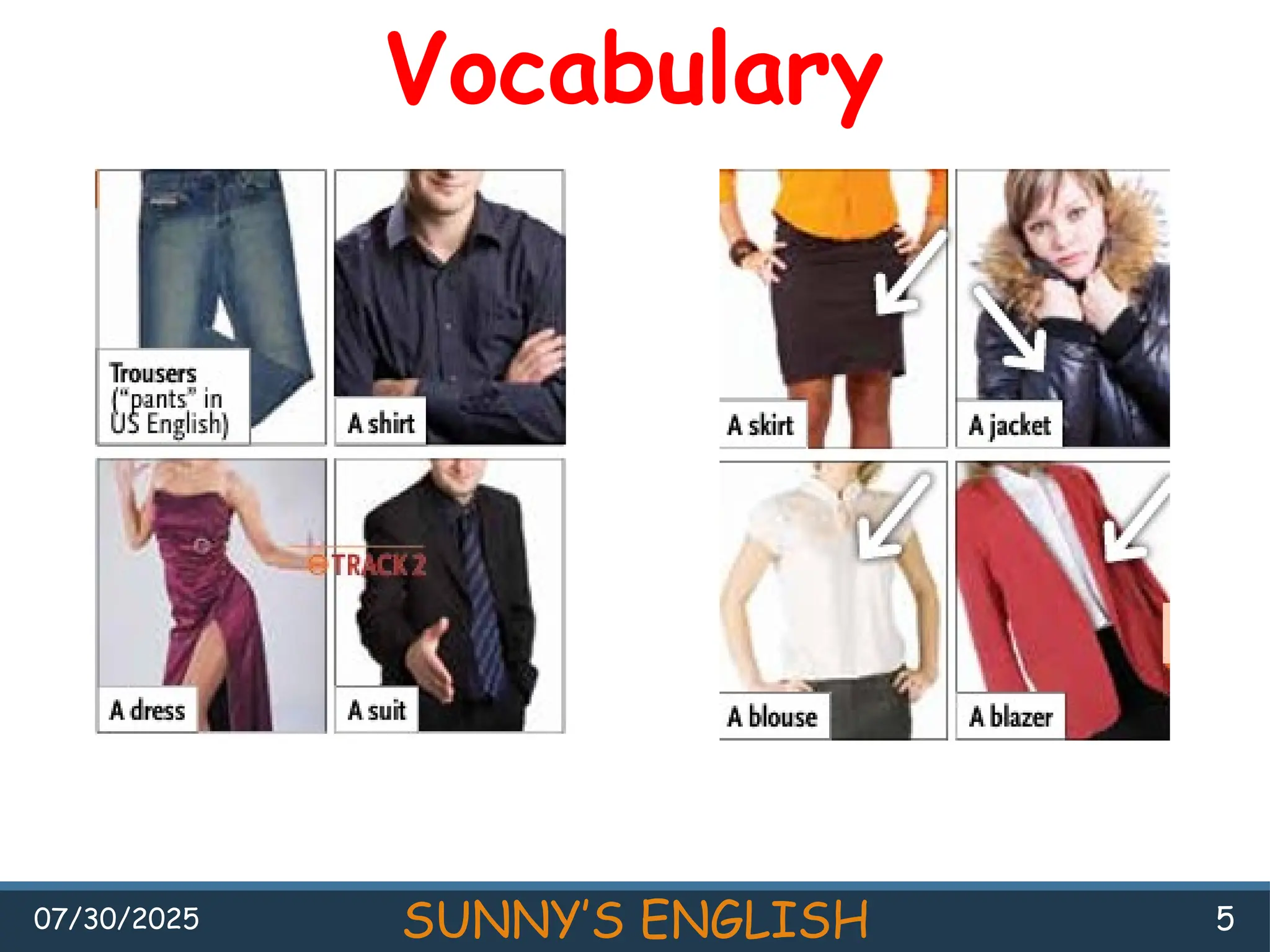 07/30/2025 SUNNY’S ENGLISH 5
Vocabulary
 