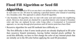 Unit-2 Area Filling algorithm Computer Graphics | PPTX