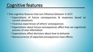 Cognitive Features unit-2, Bandura SLT & SCLT. This is basically about the learning theory ...
