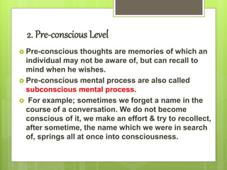 Preconscious Processing Unit 2 (biological basis of human behavior) | PPTX