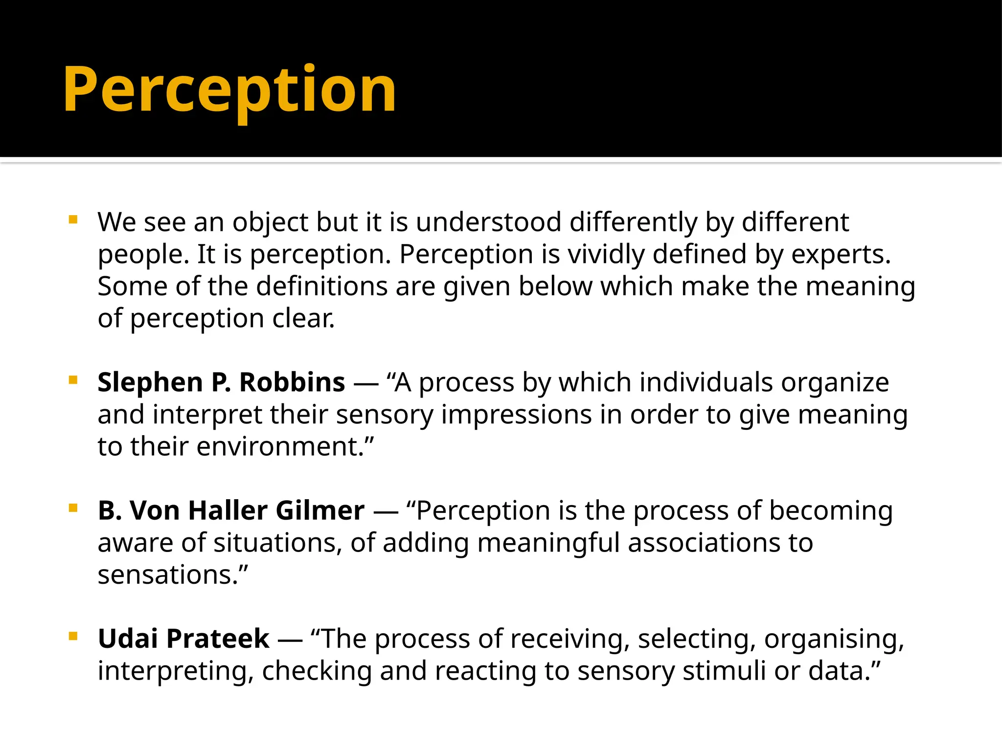 UNIT-2 B PERCEPTION Personality may be understood | PPTX