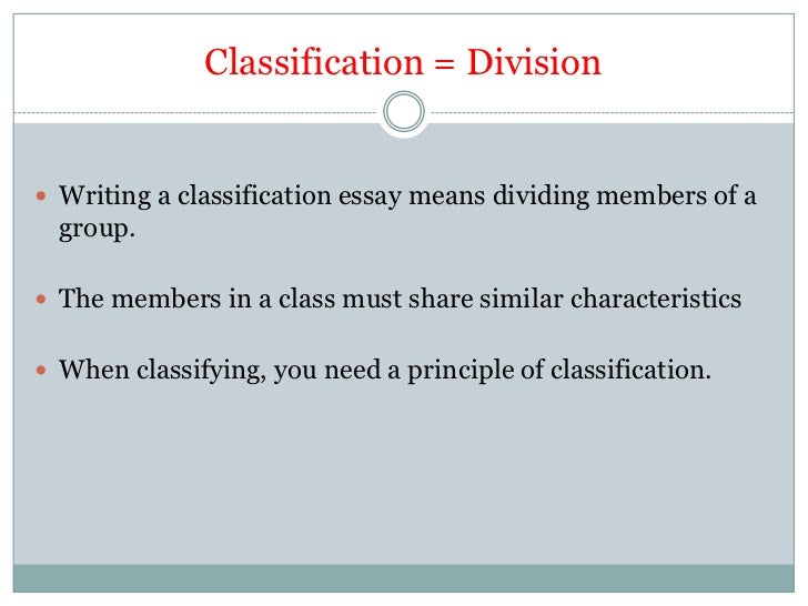 how to write a classification essay a story