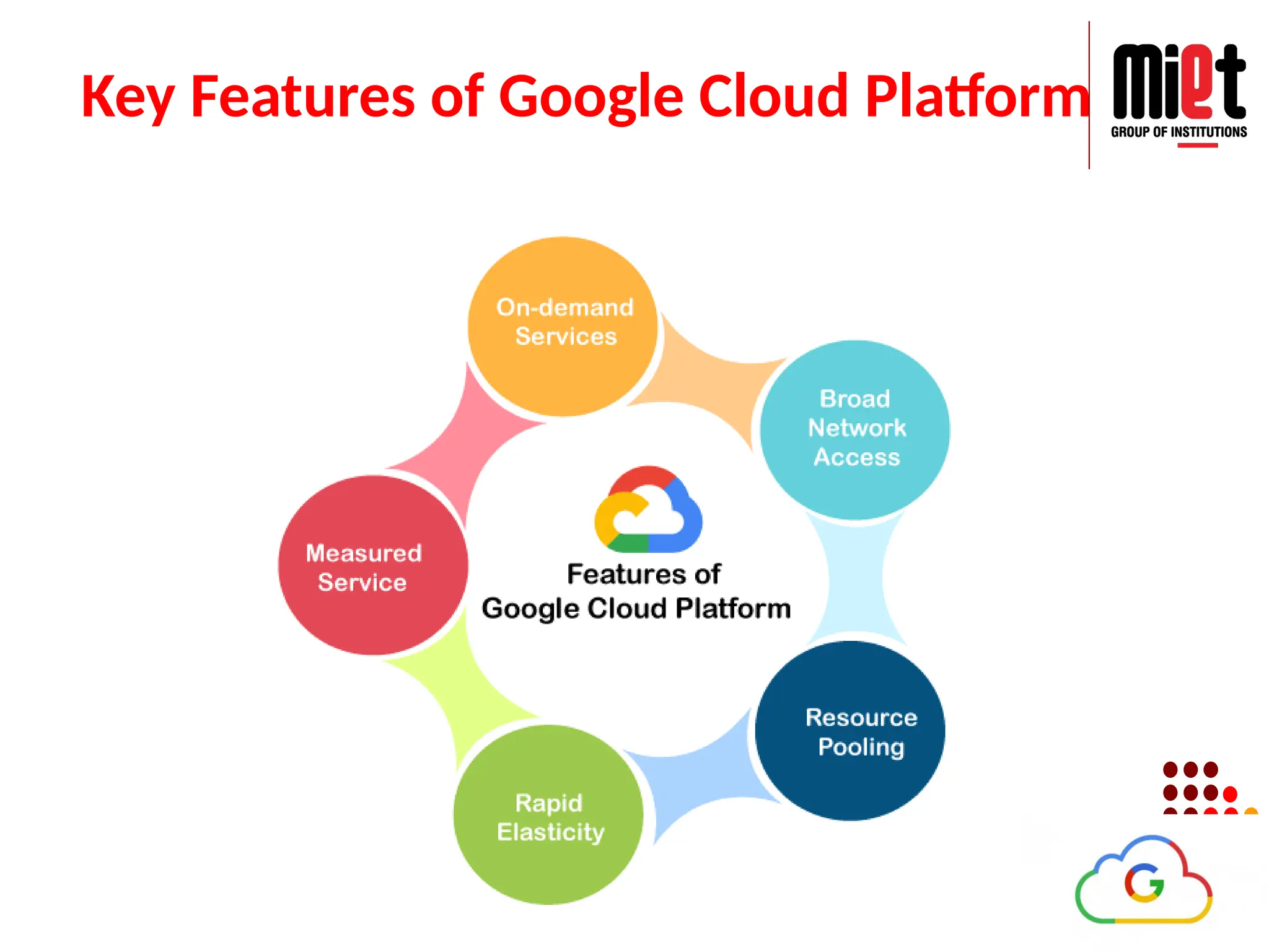 Key Features of Google Cloud Platform
 