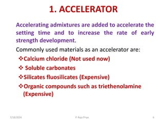 CONCRETE ADMIXTURES - Concrete Technology | PPTX