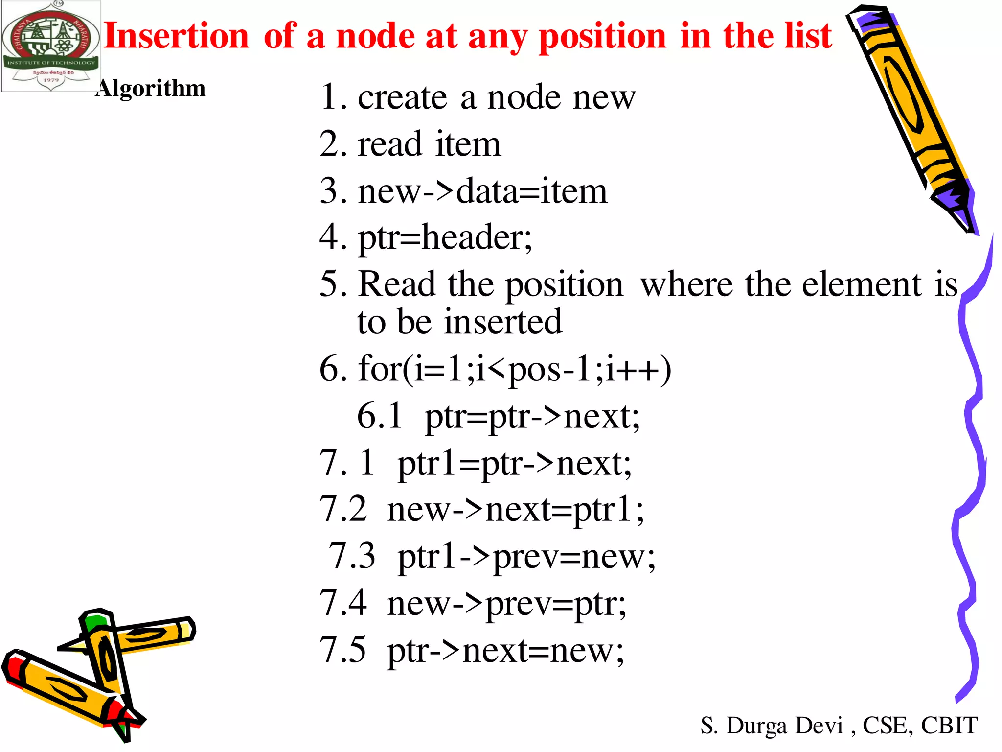 linked lists in data structures | PDF