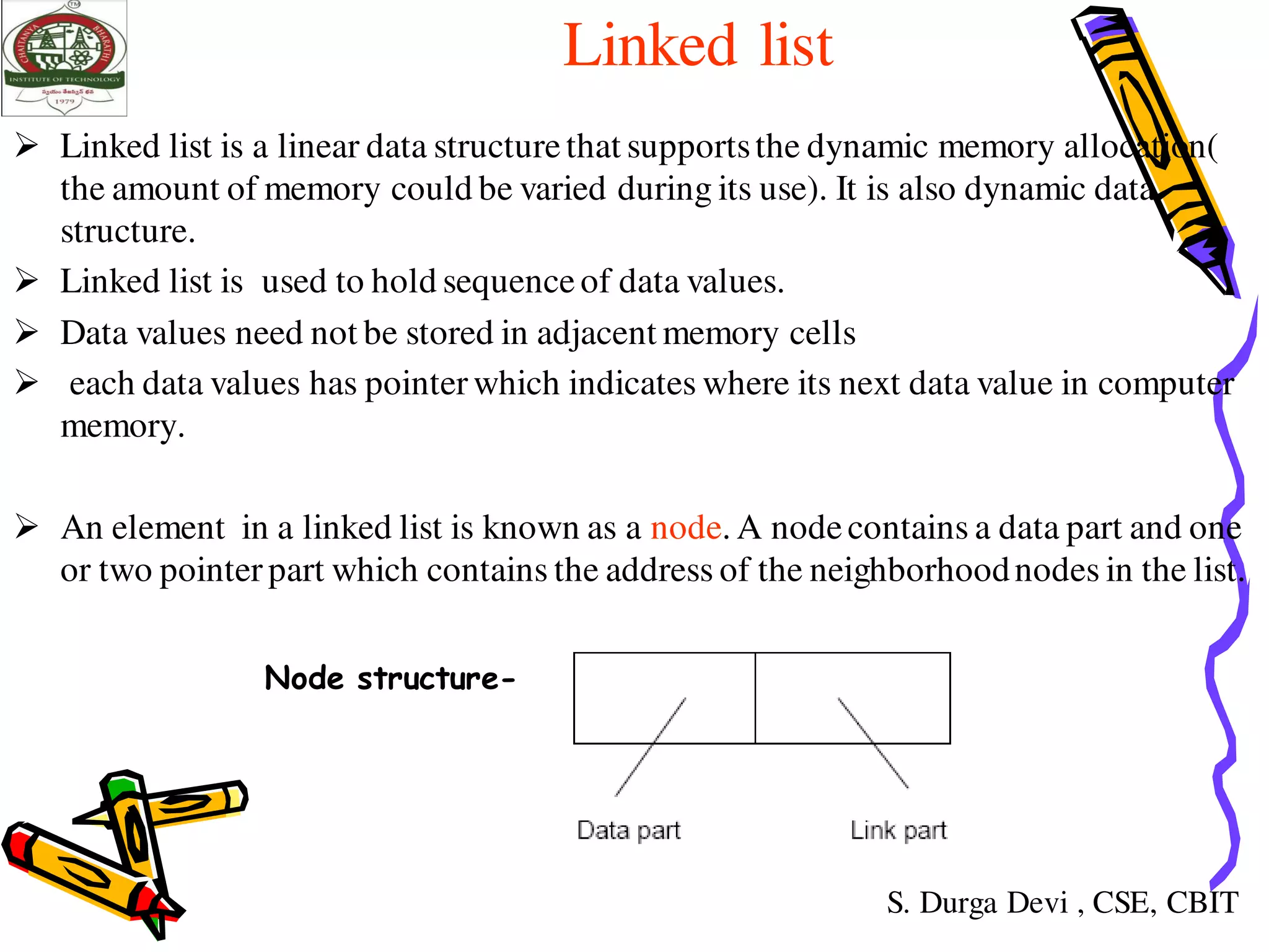 linked lists in data structures | PDF