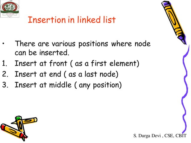 linked lists in data structures | PDF
