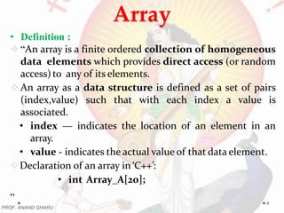 Unit 2 dsa LINEAR DATA STRUCTURE | PDF