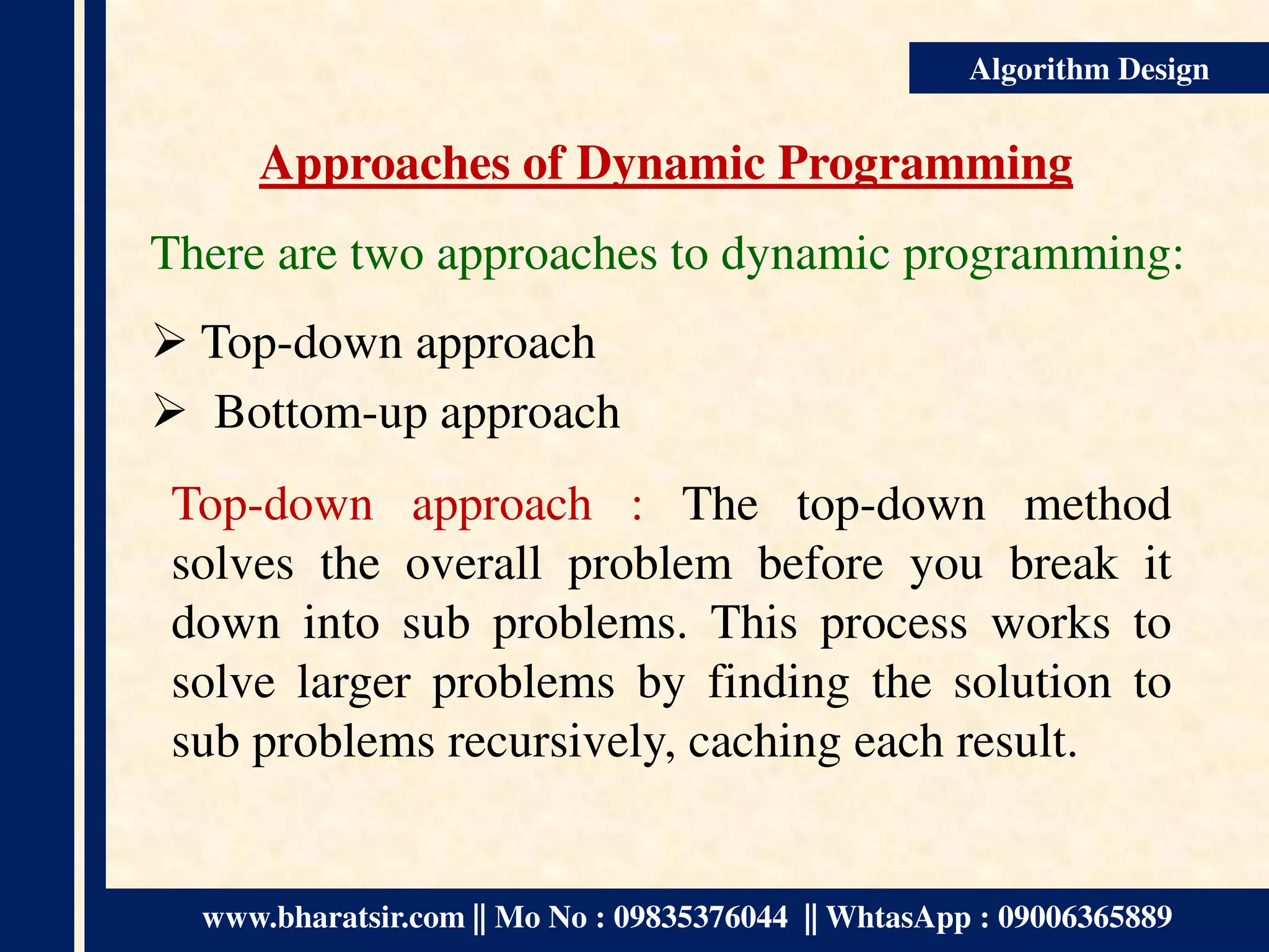 Dynamic Programming | PPT