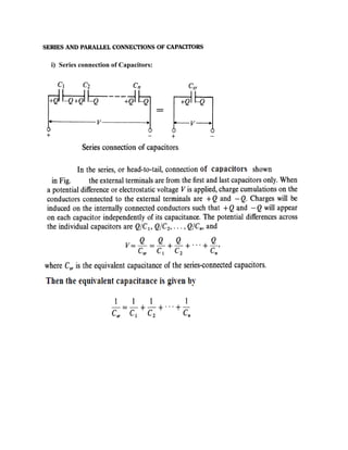 i) Series connection of Capacitors:
 