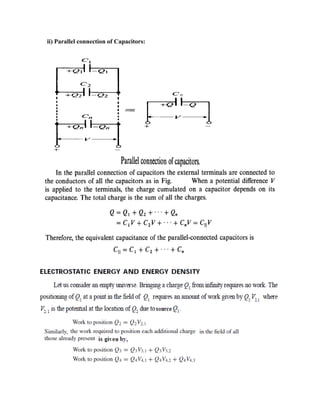 ii) Parallel connection of Capacitors:
 
