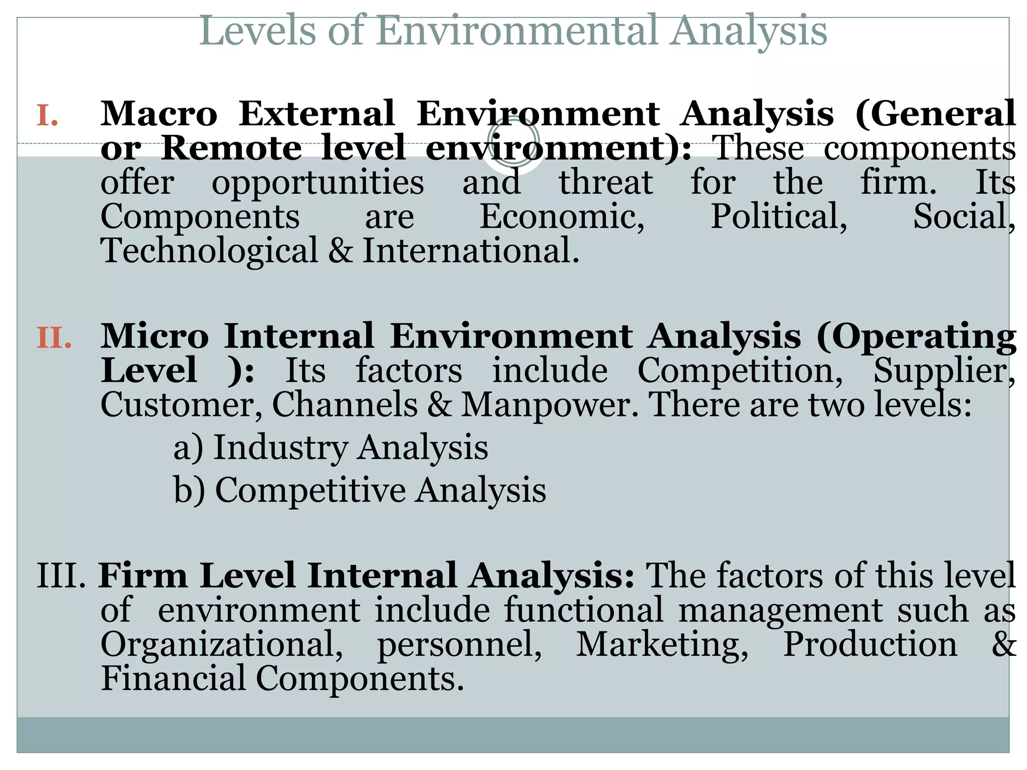 Unit 2 environmental analysis | PPTX