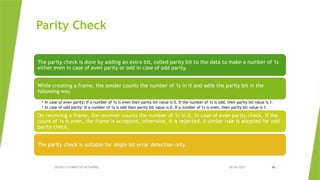 Parity Explained Computing Unit-2 Final .pptx Data Link Layer of Computer Networks | PPTX