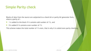 Parity Explained Computing Unit-2 Final .pptx Data Link Layer of Computer Networks | PPTX