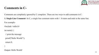 Unit-2_Getting Started With ‘C’ Language (3).pptx | Free Download