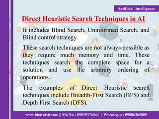 Heuristics Search Techniques in AI | PPTX | Search | Internet