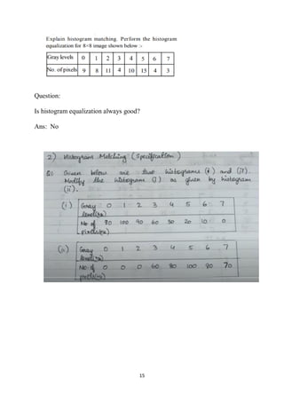 15
Question:
Is histogram equalization always good?
Ans: No
 