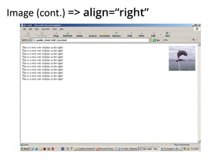 Image (cont.) => align=“right”
 
