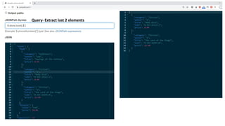 Query- Extract last 2 elements
 